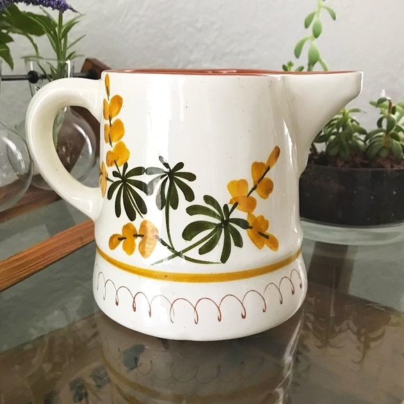 Vintage Stangl Art Pottery Pitcher Golden Blossom Pattern - Picture 1 of 9
